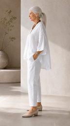 White Linen Relaxed Set