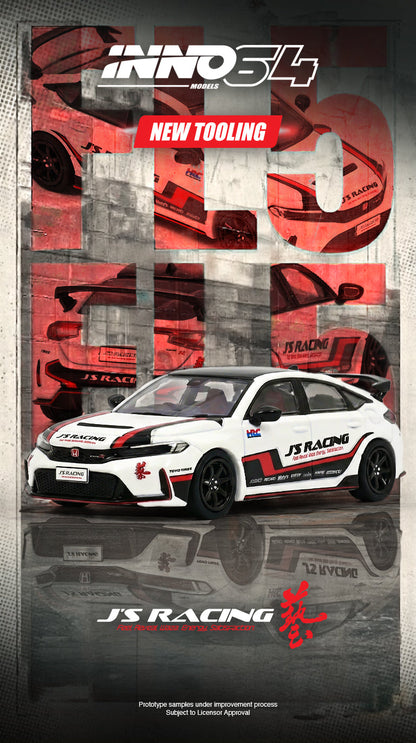 *PREORDER* INNO64 1:64 Honda Civic Type-R (FL5) J's Racing in White