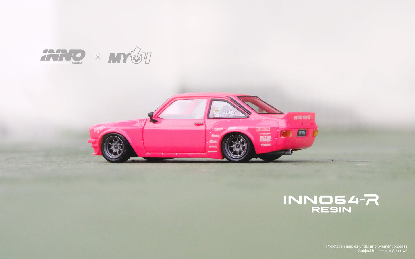 INNO64 1/64 Ford Escort MK2 PANDEM "EMOTION" Retro Havoc