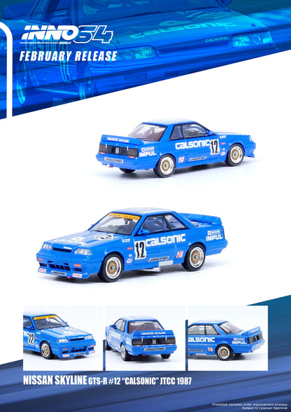INNO Models 1:64 Nissan Skyline GTS-R (R31) #12 "Calsonic" JTCC 1987