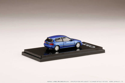 Hobby Japan 1:64 Honda Civic (EG6) SiR 鈪?with Engine Model in Captiva Blue Pearl