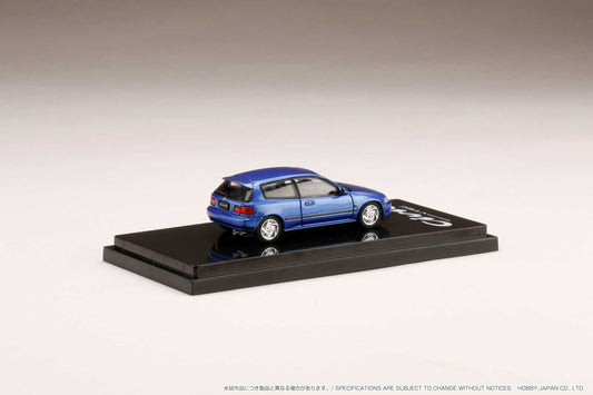 Hobby Japan 1:64 Honda Civic (EG6) SiR 鈪?with Engine Model in Captiva Blue Pearl
