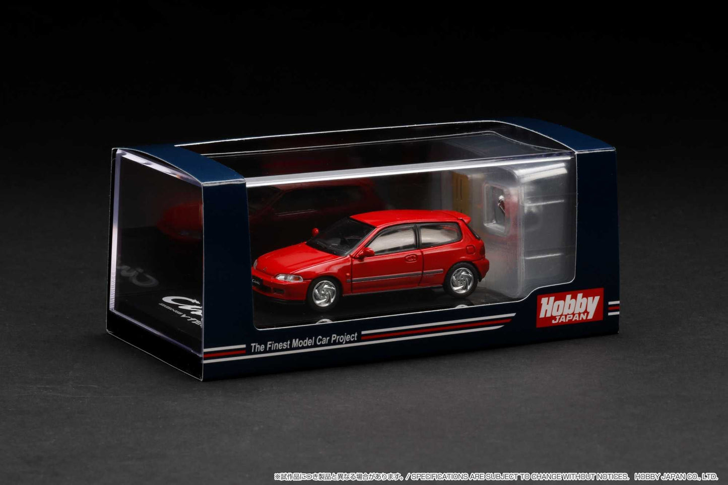 Hobby Japan 1:64 Honda Civic (EG6) SiR 鈪?with Engine Model in Milano Red