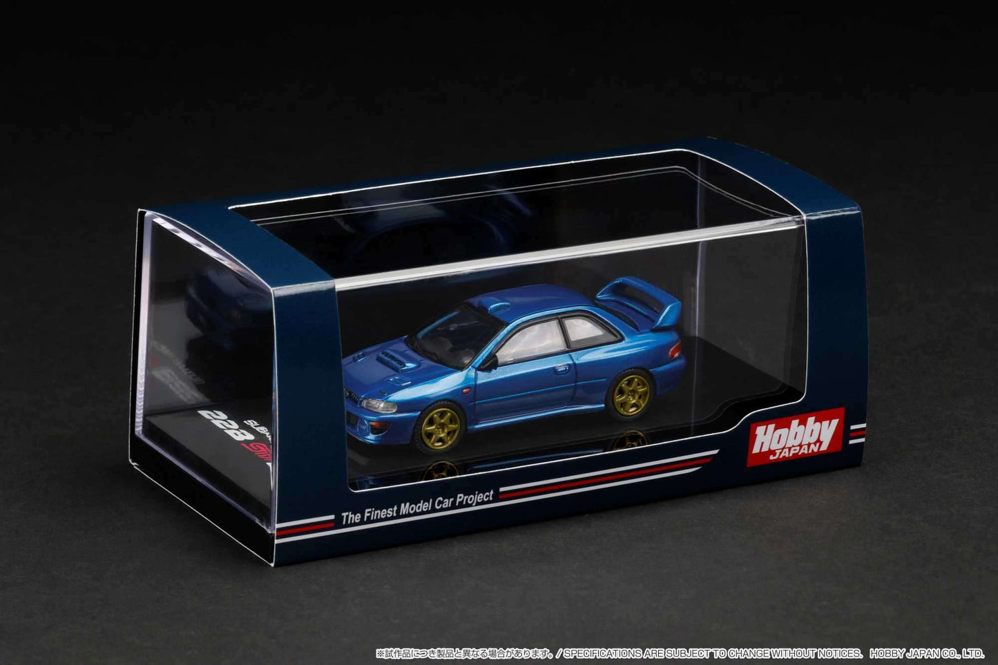 Hobby Japan 1:64 Subaru Impreza 22B STi Version (GC8鏀? Rally Base Car / LHD - Sonic Blue Mica