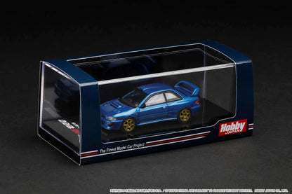 Hobby Japan 1:64 Subaru Impreza 22B STi Version (GC8鏀? Rally Base Car / LHD - Sonic Blue Mica