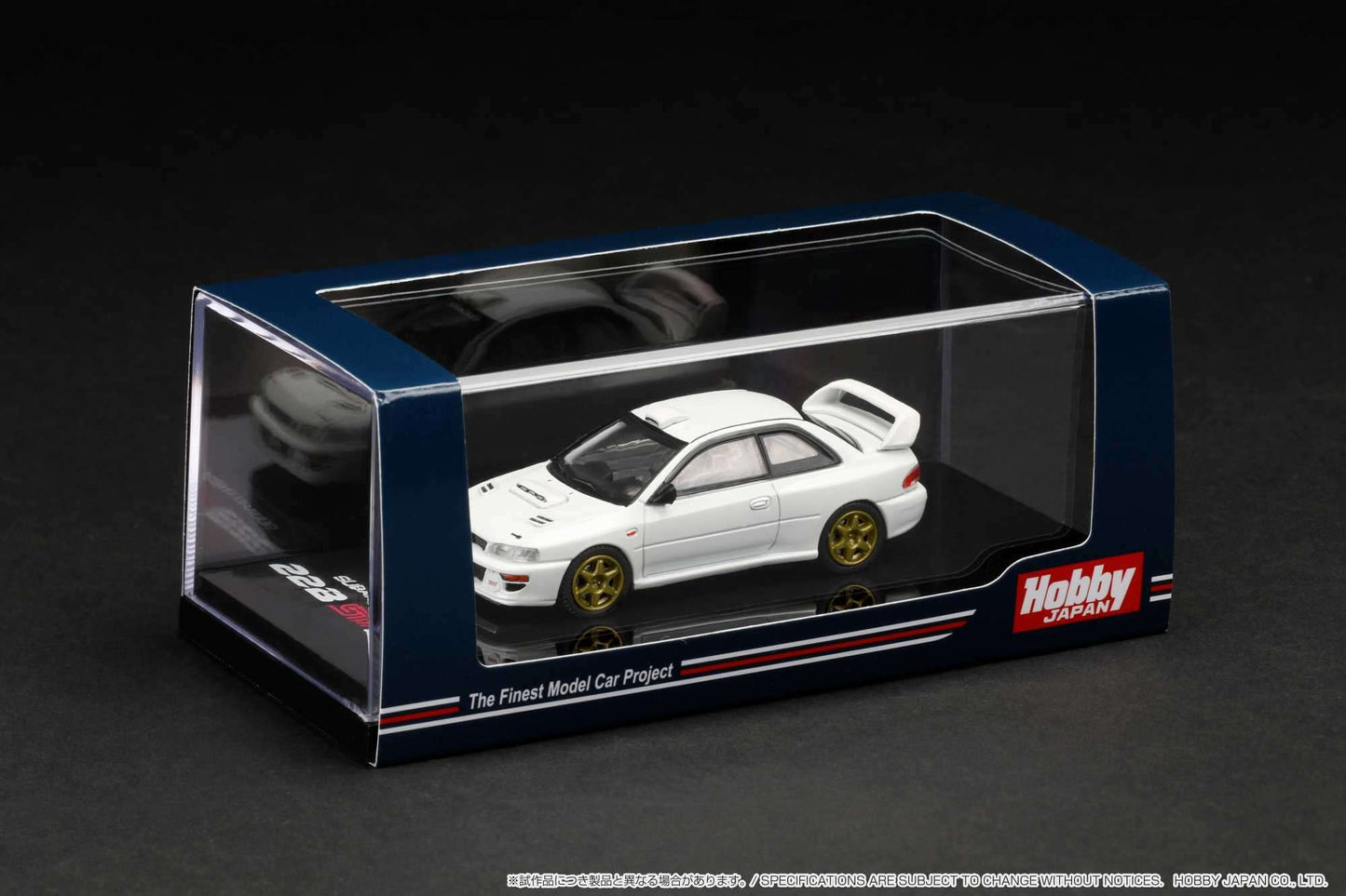 Hobby Japan 1:64 Subaru Impreza 22B STi Version (GC8鏀? Rally Base Car / LHD - Feather White