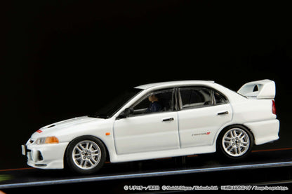 Hobby Japan 1:64 Mitsubishi Lancer RS Evolution 鈪?/ Initial D VS Takumi Fujiwara with Seiji Iwaki Figure
