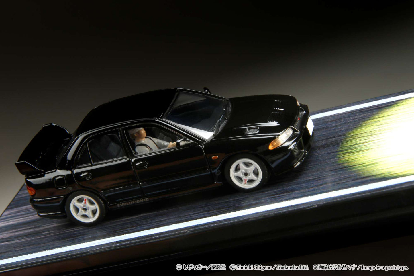 Hobby Japan 1:64 Mitsubishi Lancer RS Evolution 鈪?/ Initial D VS Ryosuke Takahashi with Kyoichi Sudo Figure