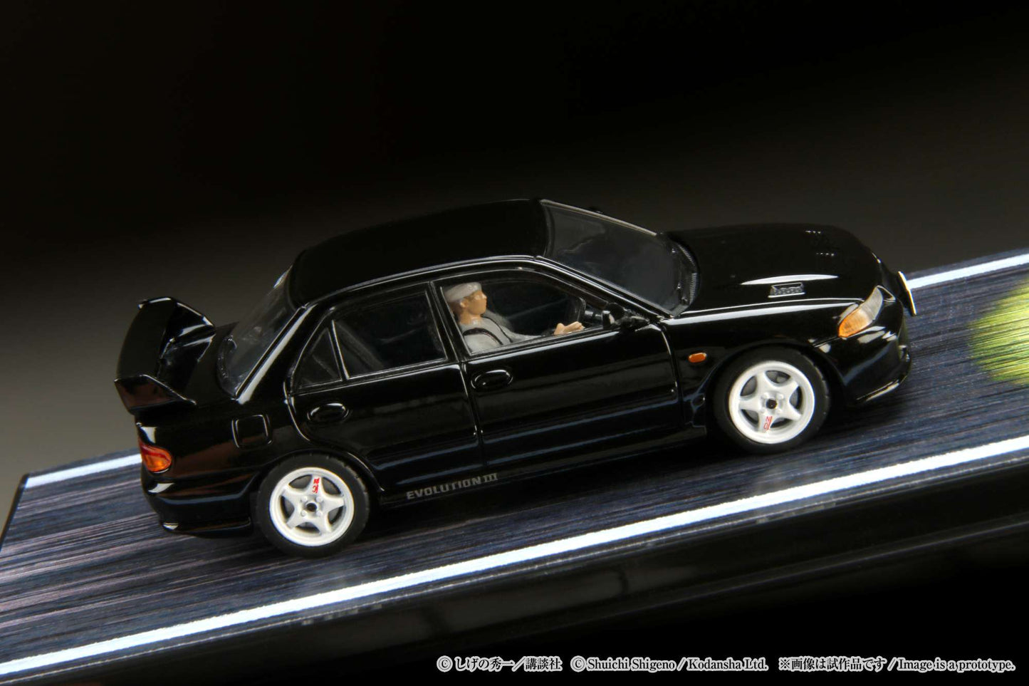 Hobby Japan 1:64 Mitsubishi Lancer RS Evolution 鈪?/ Initial D VS Ryosuke Takahashi with Kyoichi Sudo Figure