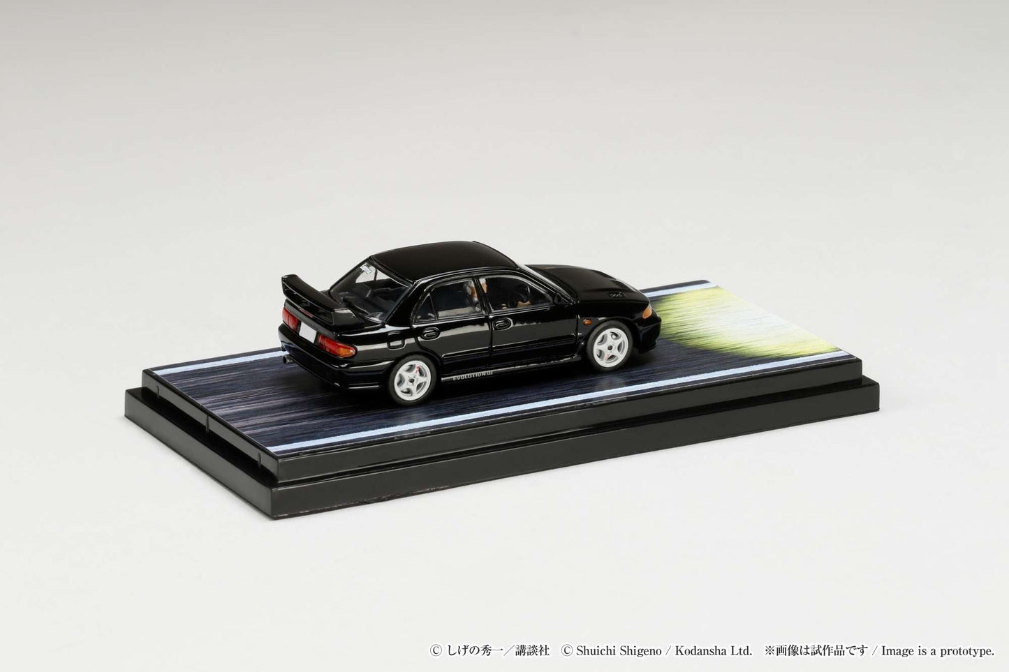 Hobby Japan 1:64 Mitsubishi Lancer RS Evolution 鈪?/ Initial D VS Ryosuke Takahashi with Kyoichi Sudo Figure