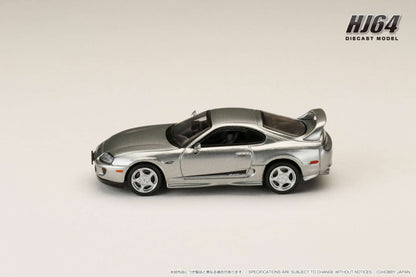 Hobby Japan 1:64 Toyota SUPRA RZ (JZA80) Custom Version with Active Spoiler in Silver Metallic Graphite