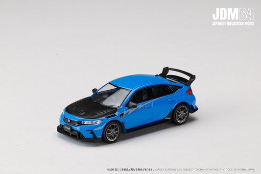 *PREORDER* Hobby Japan 1:64 Honda Civic Type-R (FL5) MUGEN Group B (2025) in Racing Blue Pearl