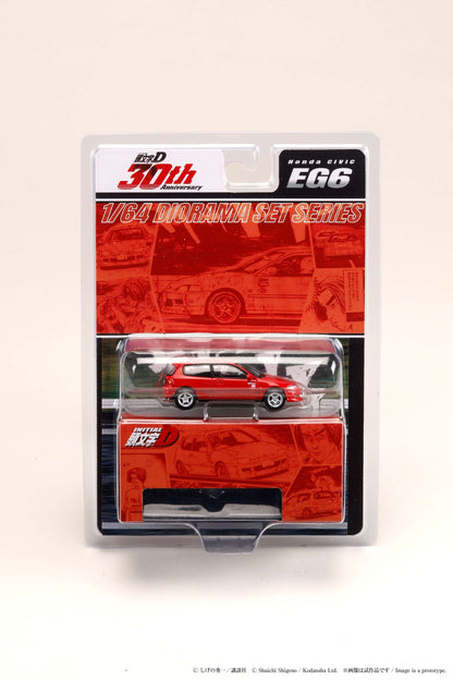 Hobby Japan 1:64 Honda CIVIC (EG6) Myogi Night Kids / INITIAL D Shingo Shoji VS Takumi Fujiwara