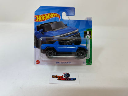 GMC Hummer EV #62 * Blue * 2024 Hot Wheels * SHORT CARD