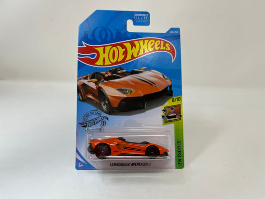 Lamborghini Aventador J #223 * ORANGE * 2020 Hot Wheels USA Card