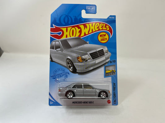Mercedes-Benz 500 E #145 * Silver * 2021 Hot Wheels USA Card