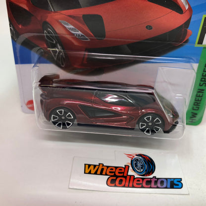 Lotus Evija #84 * Red * 2023 Hot Wheels Case D Short Card