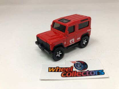 Land Rover Defender 90 * Red * Hot Wheels Loose 1:64 Scale