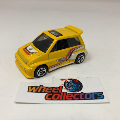 85 Honda City Turbo II * Yellow * Hot Wheels 1:64 scale Diecast Loose