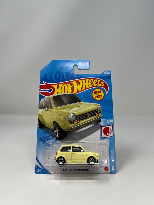 Custom '70 Honda N600 #187 * 2021 Hot Wheels * Yellow
