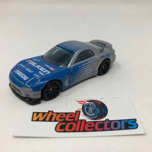 95 Mazda RX-7 * Blue / Silver * Hot Wheels Loose 1:64 Scale