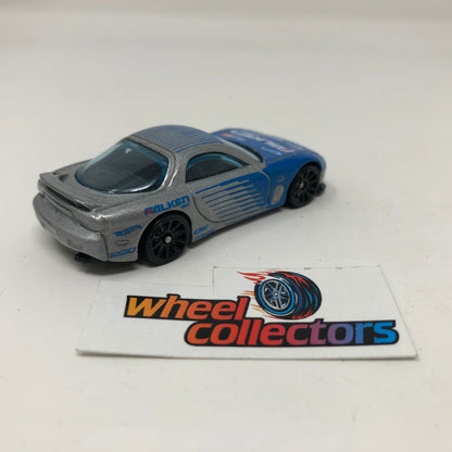 95 Mazda RX-7 * Blue / Silver * Hot Wheels Loose 1:64 Scale