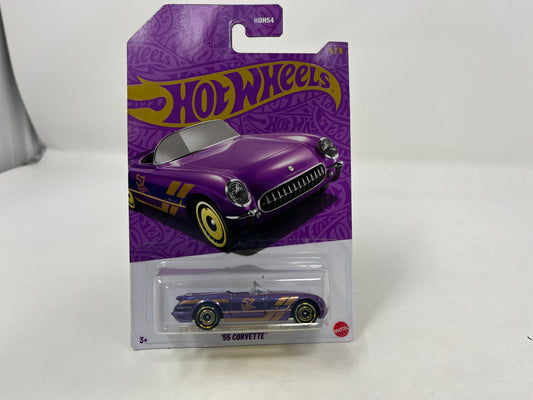 55 Corvette * 2024 Hot Wheels Pearl & Chrome 57th Anniversary Case G