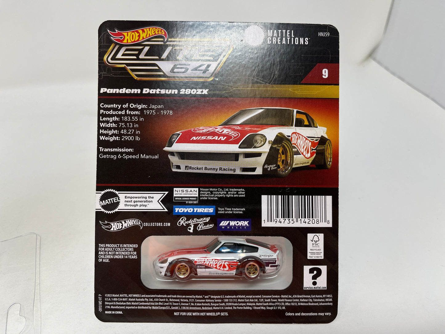 Pandem Datsun 280ZX Rocket Bunny Racing * Hot Wheels Elite 64