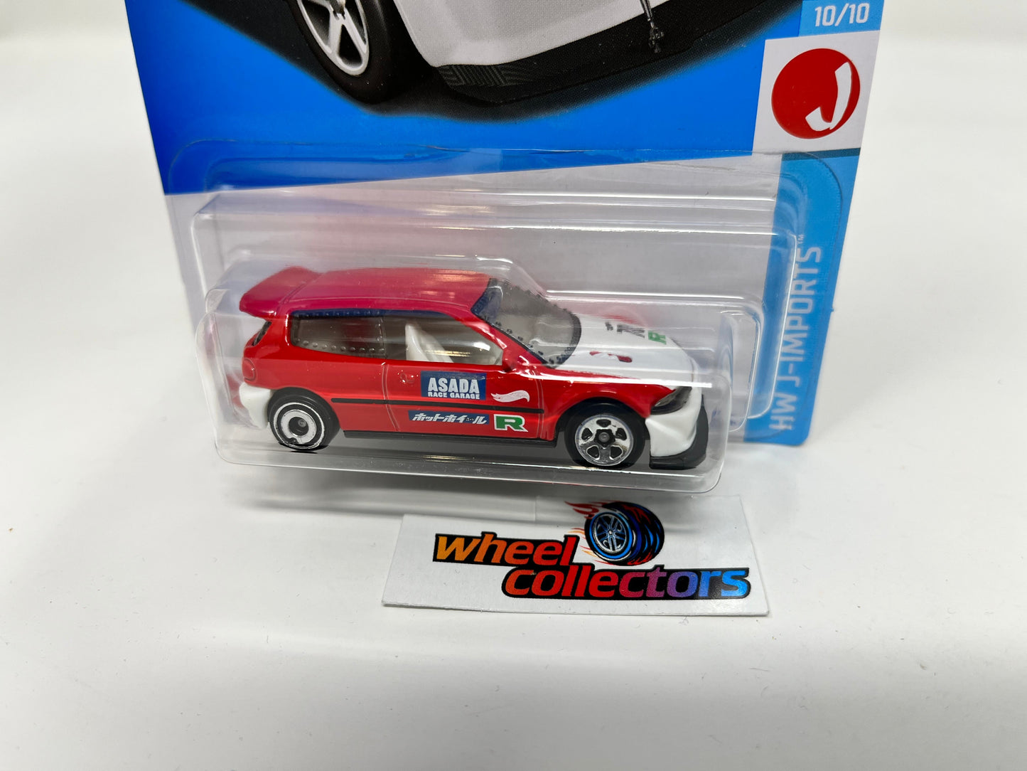 Honda Civic Custom #204 * RED * 2022 Hot Wheels USA Card