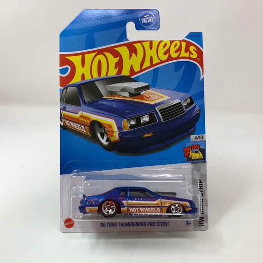 86 Ford Thunderbird Pro Stock #107 * Blue * 2023 Hot Wheels Basic