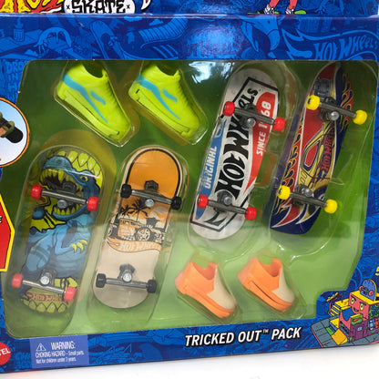 2023 Hot Wheels Skate * TRICKED OUT PACK w/ 4 Skate Boards by Tony Hawk & Shoes