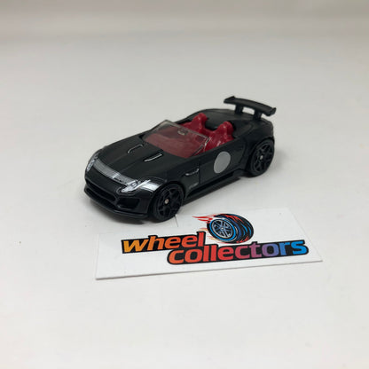 15 Jaguar F-Type Project 7 * Black * Hot Wheels Exotics European Series Loose 1:64 Scale