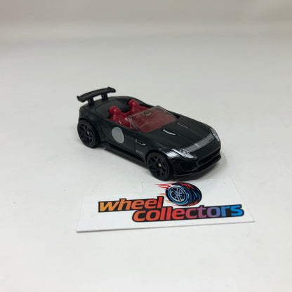 15 Jaguar F-Type Project 7 * Black * Hot Wheels Exotics European Series Loose 1:64 Scale