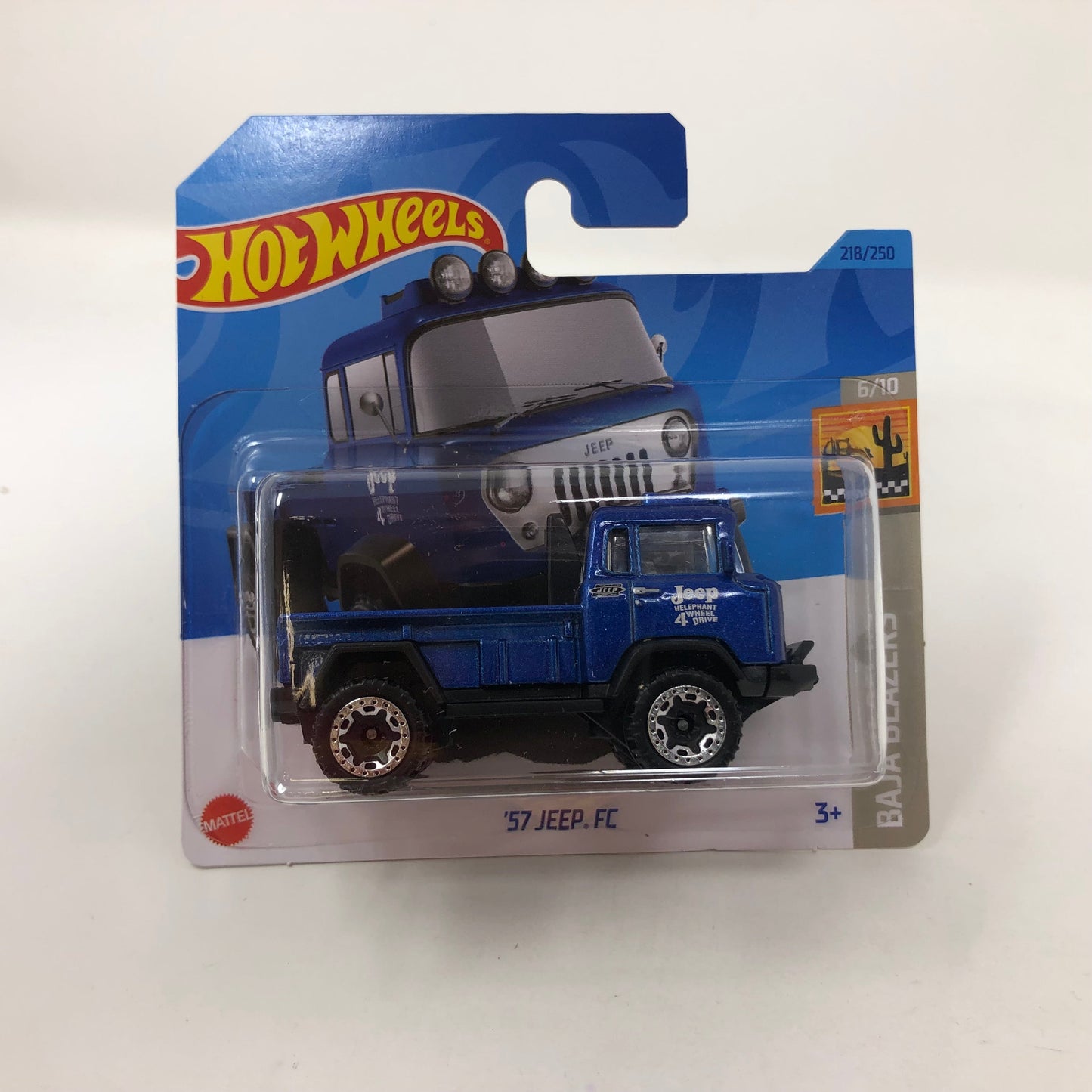 57 Jeep FC #218 * Blue * 2023 Hot Wheels Short Card Case P