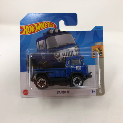 57 Jeep FC #218 * Blue * 2023 Hot Wheels Short Card Case P