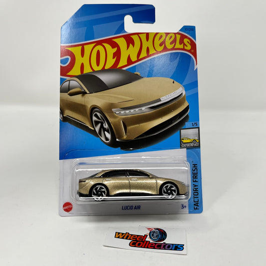 Lucid Air #97 * Gold * 2023 Hot Wheels Case D
