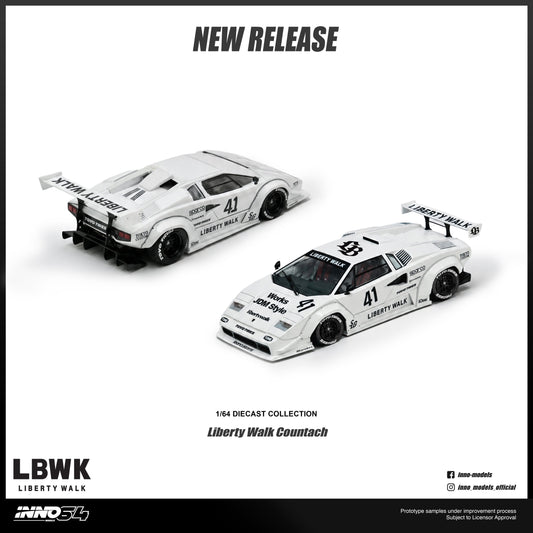 *PREORDER* INNO64 1:64 Lamborghini Countach Liberty Walk in White