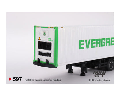 MINIGT 1:64 Western Star 49X with 40鈥?Reefer Container EVERGREEN Edition