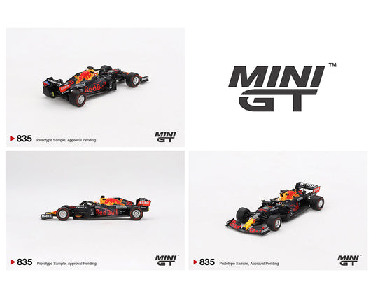 MINI GT 1:64 Red Bull RB16B #33 Max Verstappen 2021 Abu Dhabi Grand Prix Winner