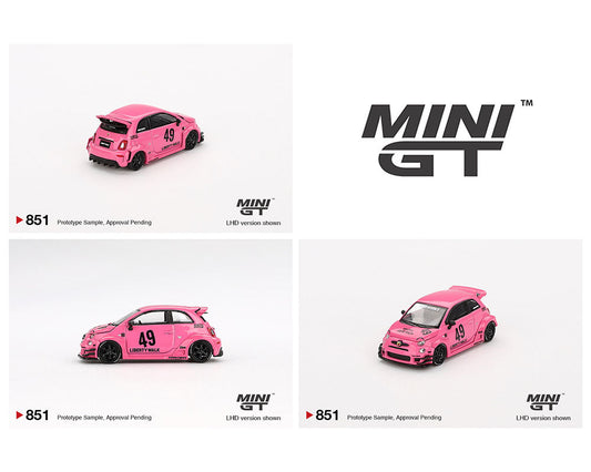 MINIGT 1:64 ABARTH 595 LB-WORKS x Abas Works in Pink