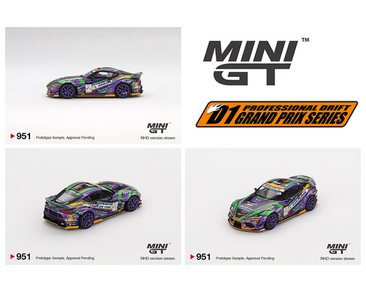 MINI GT 1:64 Toyota GR Supra KUHL 2021 D1GP EVANGELION RACING 2021 Japan Exclusive