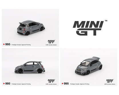 MINIGT 1:64 ABARTH 595 LB-WORKS x Abas Works in Grey