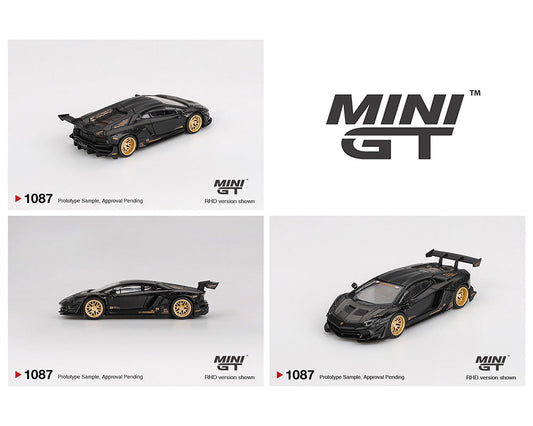 MINIGT 1:64 LB-WORKS Lamborghini Aventador Limited Edition in Matte Black
