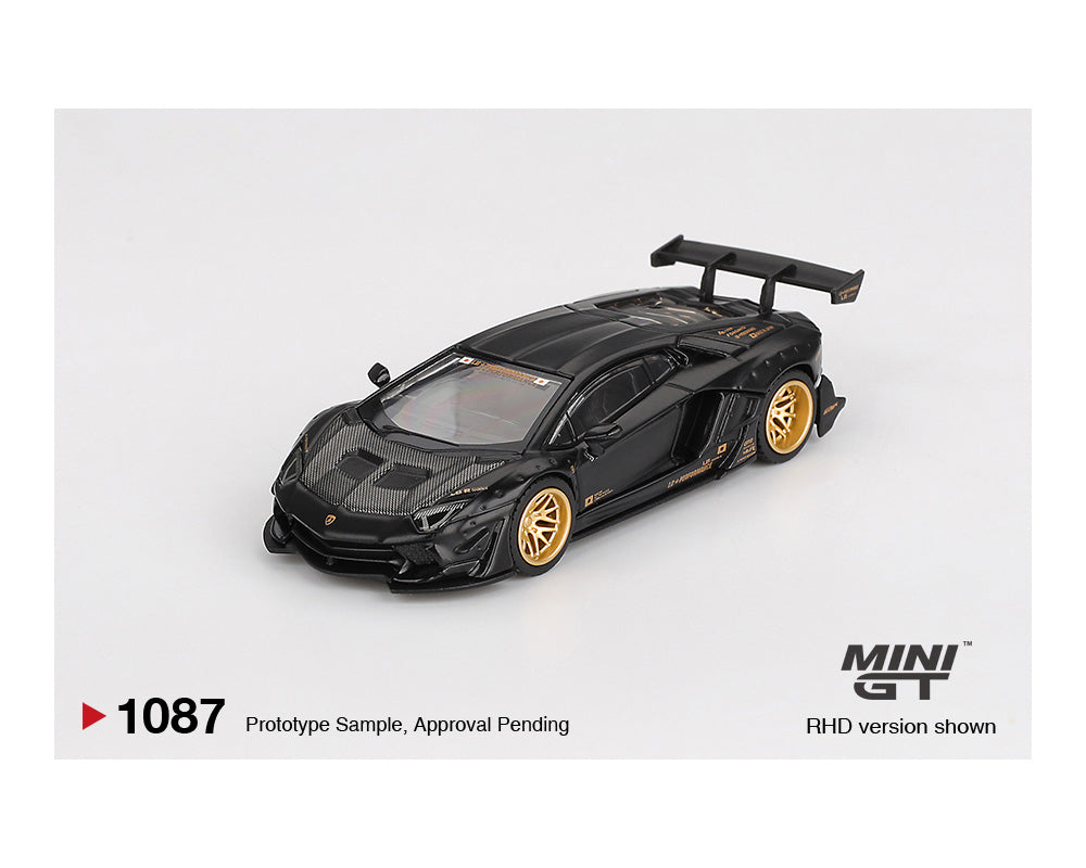 MINIGT 1:64 LB-WORKS Lamborghini Aventador Limited Edition in Matte Black