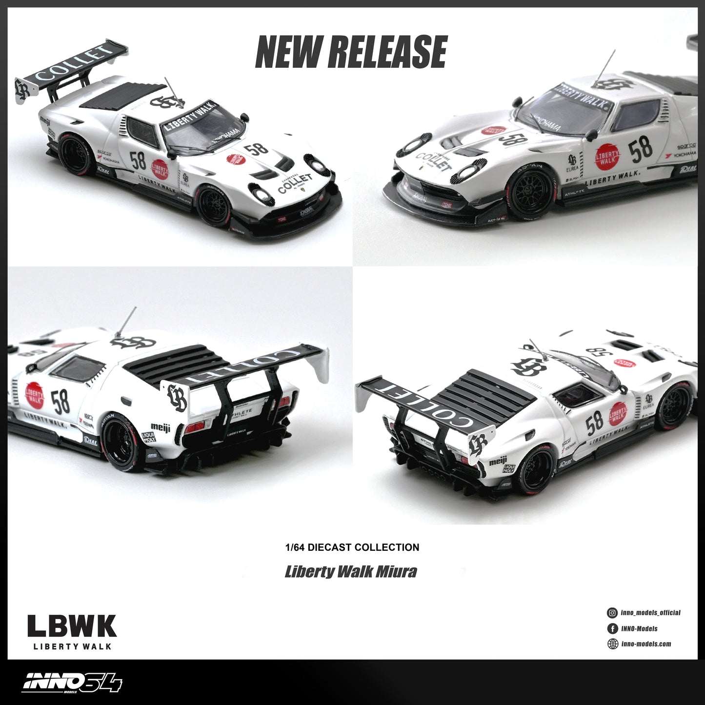 *PREORDER* INNO64 1:64 Lamborghini Miura GT LB-Silhouette WORKS