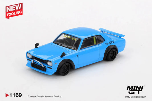 *PREORDER* MINI GT 1:64 Nissan LB鈽匴orks HAKOSUKA in Baby Blue