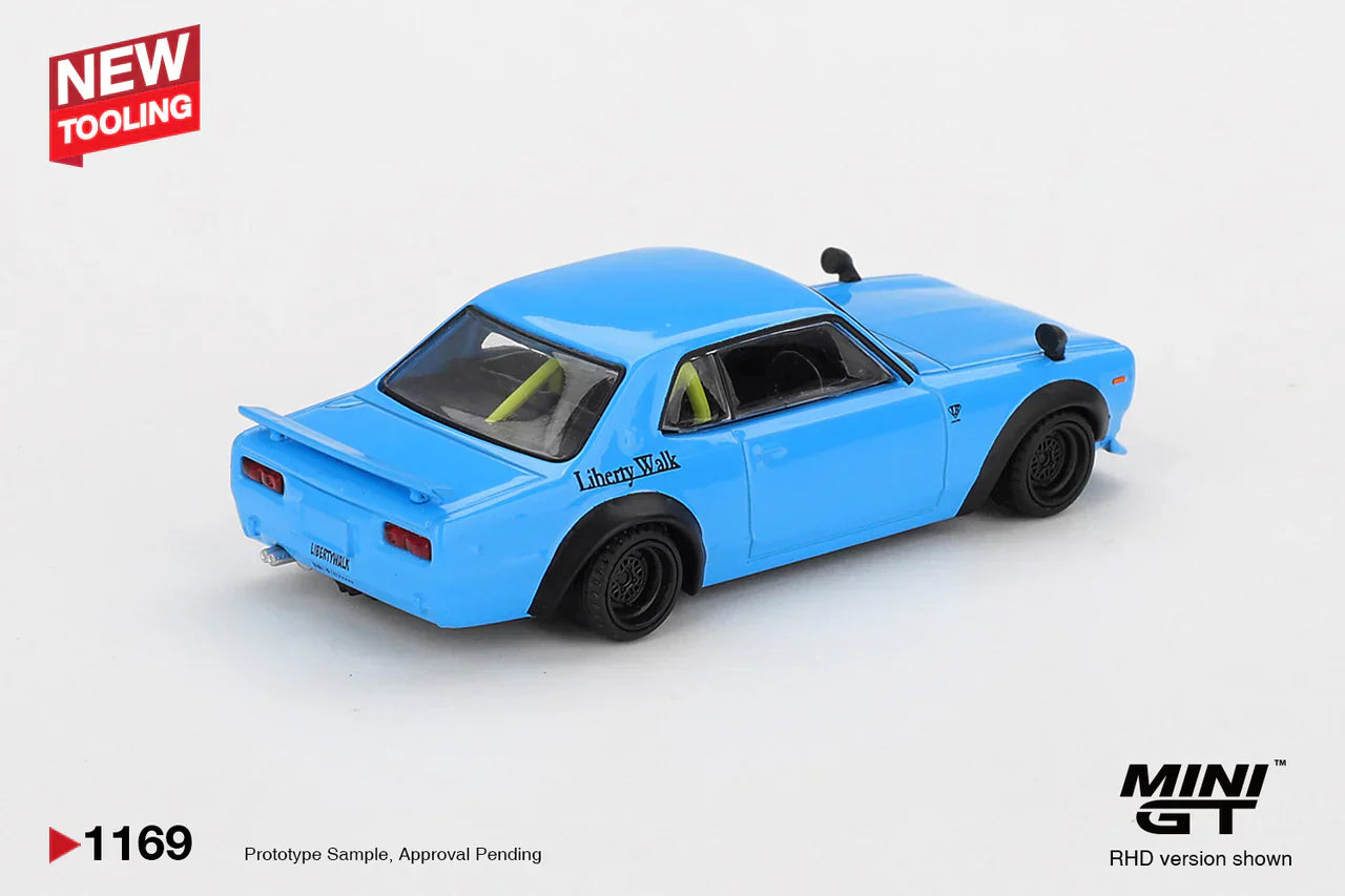 *PREORDER* MINI GT 1:64 Nissan LB鈽匴orks HAKOSUKA in Baby Blue