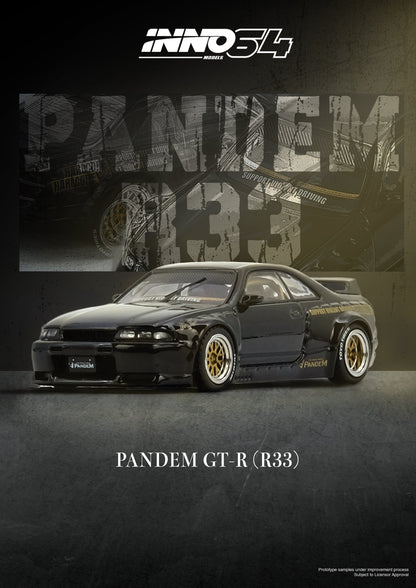 INNO64 1:64 Nissan Skyline GT-R (BCNR33) PANDEM in Black