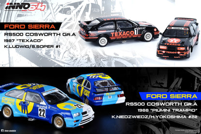 INNO Models 1:64 Ford Sierra RS500 Cosworth #1 "TEXACO" FIA European Touring Car Championship 1988 K. Ludwig / S. Soper