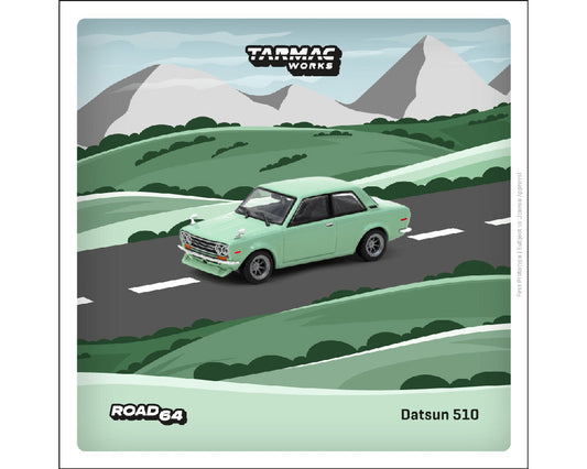 Tarmac Works 1:64 Datsun 510 in Light Green